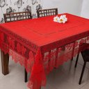 Ver imagem 1 de Toalha de Mesa em Renda 6 Lugares Vermelha Color Retangular 1,50M x 2,20M - Interlar
