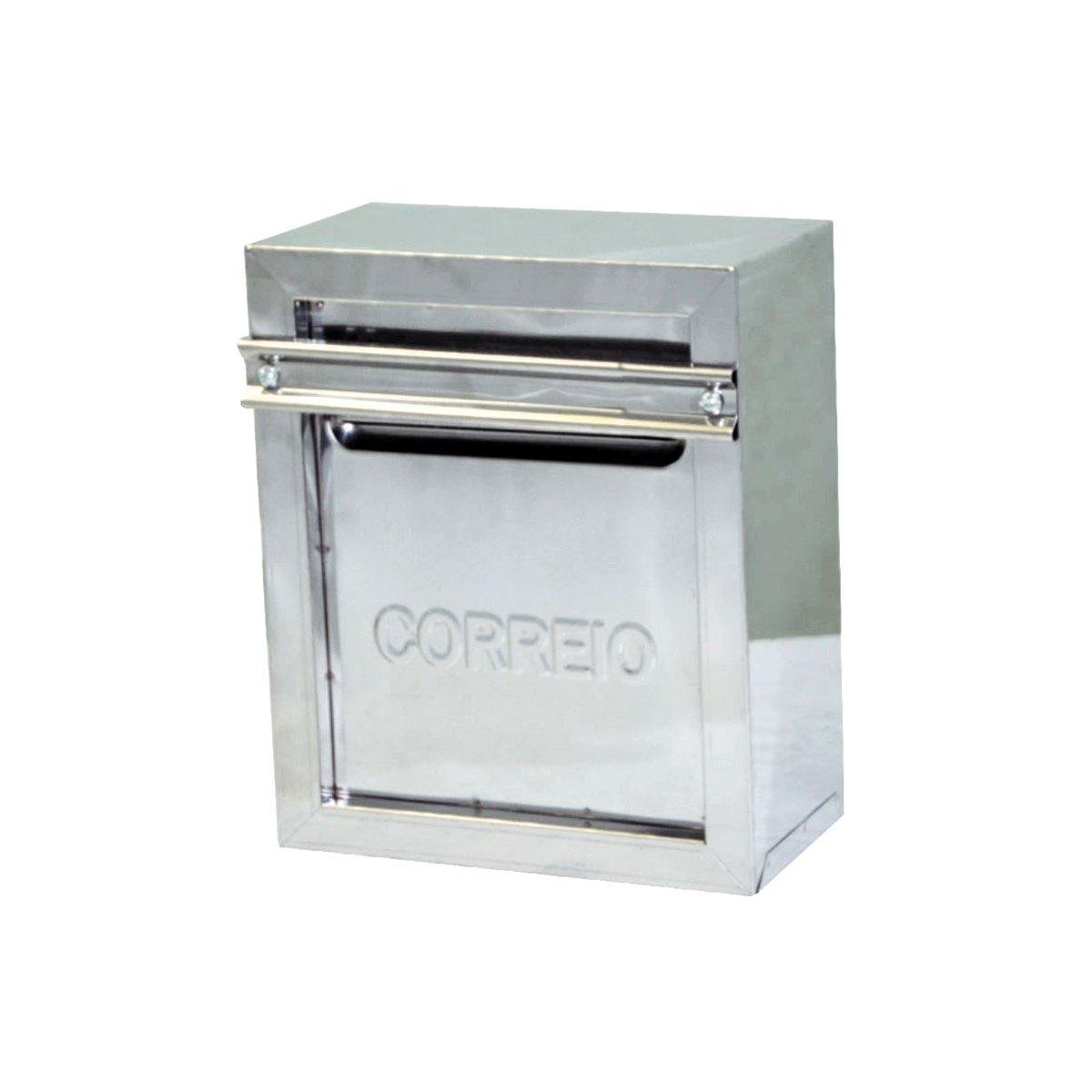 Caixa Correio Cartas Popular 30 Inox para Grade 13x25x30cm - 1