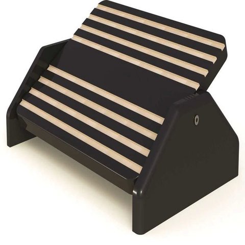 Suporte Ergonômico Apoio Para Pés Mdf Preto Stalo