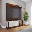 Ver imagem 1 de Home Theater Jurerê 1.5 para TV 65" 152cm MDP com Nichos Off White Colibri Móveis