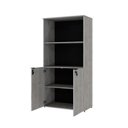 Ver imagem 6 de Armário Alto Estante com 02 Portas 161,5x80x42cm Wlae80 Snow - Preto