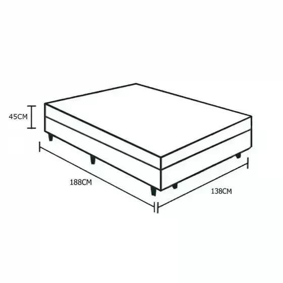 Ver imagem 2 de Cama Box Baú Casal Sintetico Marrom 138x188