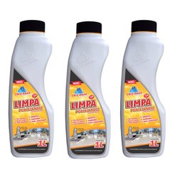 Kit 3 Limpa Pisos Porcelanato E Cerâmica 1 Litro Cris Água - 1 Kit 3 Limpa Pisos Porcelanato E Cerâmica 1 Litro Cris Água - 1
