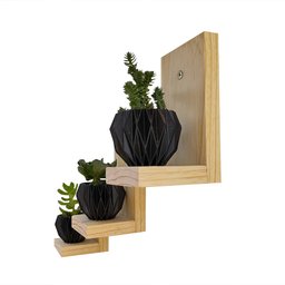 Kit 3 Mini Prateleiras de para em Madeira Pinus - 3