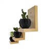 Kit 3 Mini Prateleiras de para em Madeira Pinus - 3