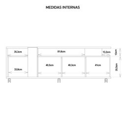 Rack Bancada para TV 70 Polegadas New Columbus Caemmun - 7
