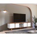 Ver imagem 2 de Rack Bancada Roma 2.17m Marrom Branco - Casa D