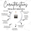 Ver imagem 7 de Kit 2 Mesas de Cabeceira Suspensa Retrô 1 Gaveta 100% Mdf Plancasa:cinza