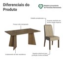 Ver imagem 4 de Conjunto Sala de Jantar Mesa Tampo de Vidro 4 Cadeiras Rustic/imperial Porto Madesa