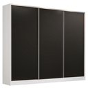 Ver imagem 3 de Guarda Roupa Casal 100% Mdf Madesa Zurique 3 Portas de Correr - Branco/preto