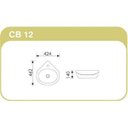 Ver imagem 2 de Cuba Louca Fiori 42 x 46cm Apoio Oval Canto Jasmim Branca