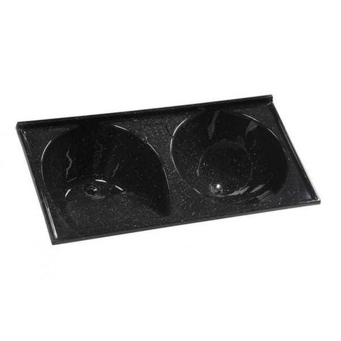 Tanque Rorato Sintético Duplo 138x 69cm Preto