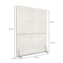 Ver imagem 3 de Cabeceira Encantador Cama Box Solteiro 100 Cm Estofada Revestida em Bouclé