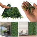 Ver mais imagens de 7 Placas com Folhagem Samambaia Artificial Cobertura Jardim Vertical Decoração Rápida Apartamento