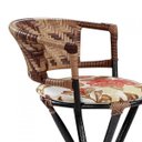 Ver imagem 3 de Banqueta Malibu Pto Prata Fibra/tecido Floral - Alta