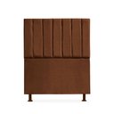 Ver imagem 2 de Kit Cabeceira + Calçadeira Baú Cancun Solteiro 120cm Suede - Ecotec Decor:Marrom