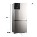 Ver imagem 3 de Geladeira Multidoor Electrolux 200L 3 Portas Prata