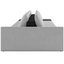 Ver imagem 2 de Sofá Ilha Modular para Sala 392cm com Puff Dublin K01 Veludo Cinza e Sintético Preto - Lyam Decor