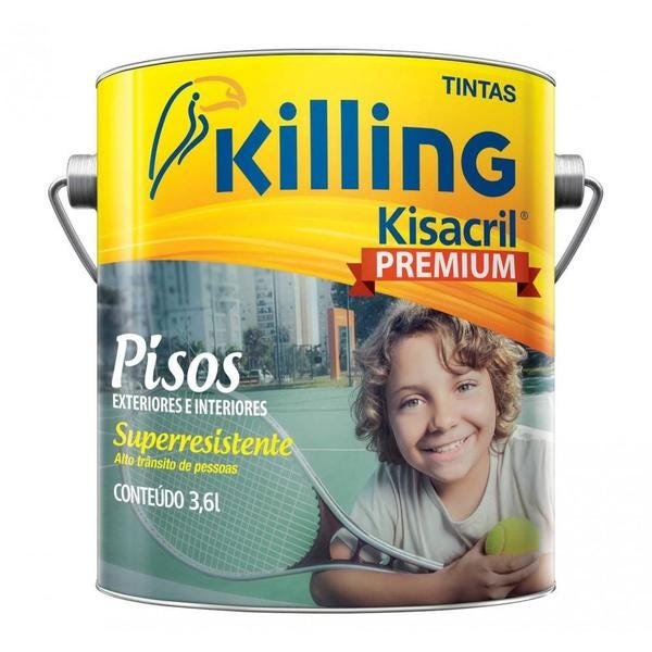 Tinta Piso Acrílica Kisacril 3.6Lt Amarelo - 1