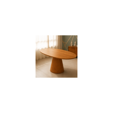Mesa de Jantar Oval 160x90cm - Freijó