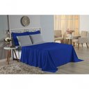 Ver imagem 4 de Jogo de Cama Casal Viúva Nobre 4 Peças Malha 100% Algodão - Royal / Cinza