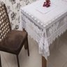 Toalha de Mesa em Renda 6 Lugares Branca Color Retangular 1,50M x 2,20M - Interlar - 2