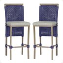 Ver imagem 1 de 2 Banqueta em Alumínio Roma Fendi Corda Náutica Tecido 3