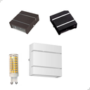 Ver imagem 5 de Arandela Slim 2 Frisos e 2 Fachos com Lâmpada de 5w:preto/6500k