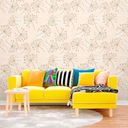 Ver imagem 1 de Papel de Parede Autoadesivo Flor Marrom Fundo Laranja