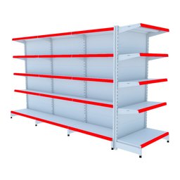 Gondola Centro 170 Fit Ate 3 Metros 1 Ponta Branco 35b Pe Vermelho - 1