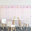 Ver imagem 1 de Papel Meia Parede Unicórnio Baby Rosa