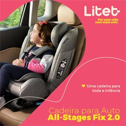 Cadeira para Auto 0-36 Kg Isofix All Stages Fix 2.0 Cinza Litet - Bb451 Bb451 - 2
