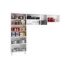 Kit de Cozinha Completa 3 Peças Turquesa (2 Armários + 1 Paneleiro) CPT125 Branco/Preto - Telasul - 4