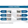 Kit de Cozinha Completa 3 Peças Turquesa (2 Armários + 1 Paneleiro) CPT125 Branco/Preto - Telasul - 2