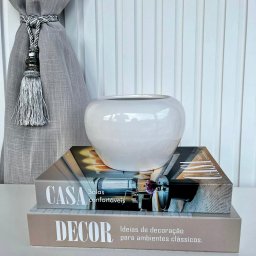 Decoração sala centro de mesa branco liso lorance moderno - 3