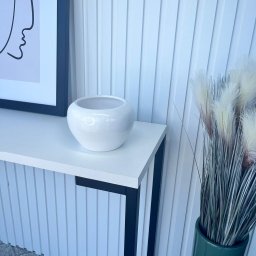 Decoração sala centro de mesa branco liso lorance moderno - 2