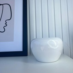 Decoração sala centro de mesa branco liso lorance moderno - 4