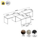 Ver imagem 3 de Espaço de Trabalho em L P/ 2 Pessoas 120cm Pés Painel F5 Cor:nogal com Preto