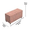 Baú Recamier Multiuso Descanso e Armazenamento Modelo Clássico Estofado em Veludo:rosa - 3