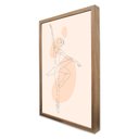 Ver imagem 4 de Quadro Decorativo Abstrato Ballet em Linhas em Moldura Caixa Tacolado Moldura Trad 1cm Madeira Escur