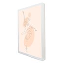 Ver imagem 2 de Quadro Decorativo Abstrato Ballet em Linhas em Moldura Caixa Tacolado Moldura Trad 1cm Madeira Escur