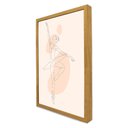 Ver imagem 5 de Quadro Decorativo Abstrato Ballet em Linhas em Moldura Caixa Tacolado Moldura Trad 1cm Madeira Escur