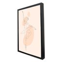 Ver imagem 3 de Quadro Decorativo Abstrato Ballet em Linhas em Moldura Caixa Tacolado Moldura Trad 1cm Madeira Escur