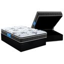 Ver imagem 1 de Cama Box Baú Casal: Colchão Espuma Probel D40 Guarda Costas Premium Hiper Firme Euro Pillow + Base C