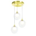 Ver imagem 1 de Lustres Pendentes Triplo Harmony Bolinha Dourado