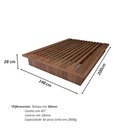 Ver imagem 3 de Cama Casal sob Medida Nn 148cmx200cm 100% Mdf Casa Lar Cor:nogueira Cadiz