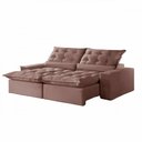 Ver imagem 1 de Sofá Retrátil Reclinável 2.10 m Veludo Jolie Rose Montano