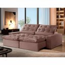 Ver imagem 2 de Sofá Retrátil Reclinável 2.10 m Veludo Jolie Rose Montano