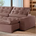 Ver imagem 3 de Sofá Retrátil Reclinável 2.10 m Veludo Jolie Rose Montano