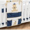 Porta Objetos para Berço de Bebê Urso Rei - Marinho - 1